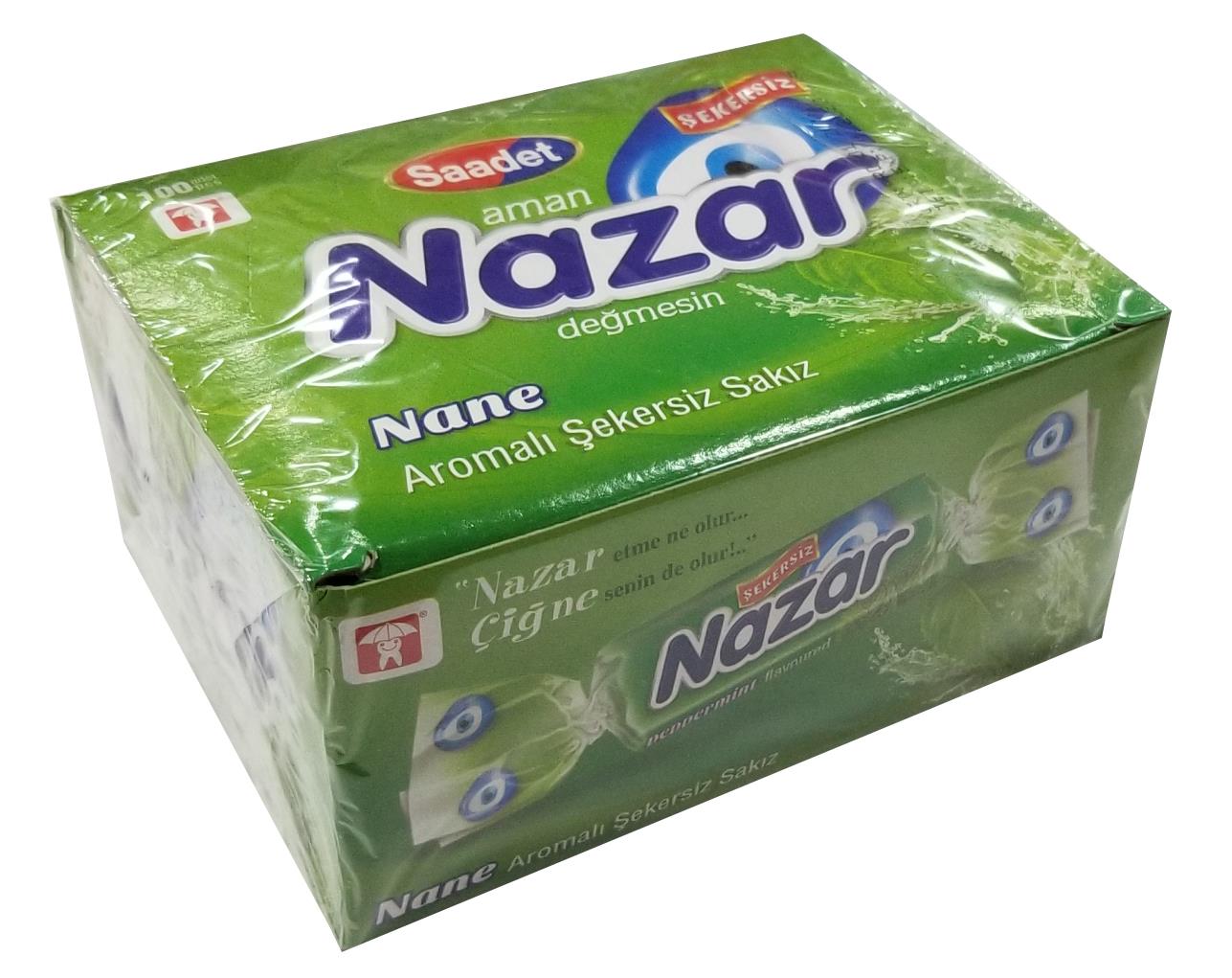 Nazar Nane Aromalı Şekersiz Sakız 100 lü Paket