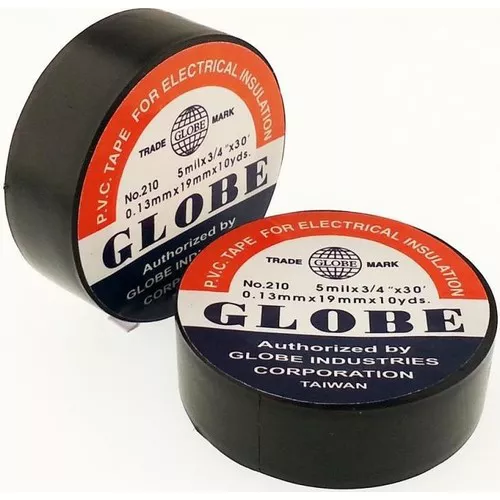 Globe Elektrik Bandı Siyah 19 mm - 10 Yard  x10 lu Paket