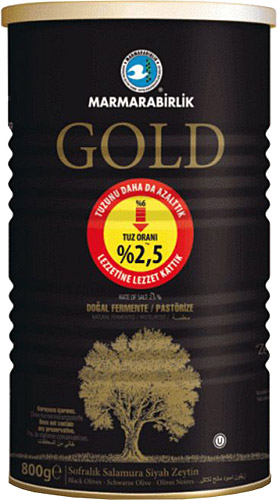 Marmarabirlik 800 Gr Az Tuzlu Zeytin Gold XLarge 201-230 Kalibre