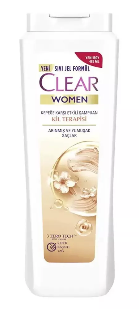 Clear Women Şampuan 485 Ml Kil Terapisi