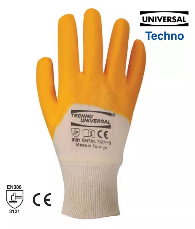 Techno Universal C-15 Sarı İş Eldiveni 9 No