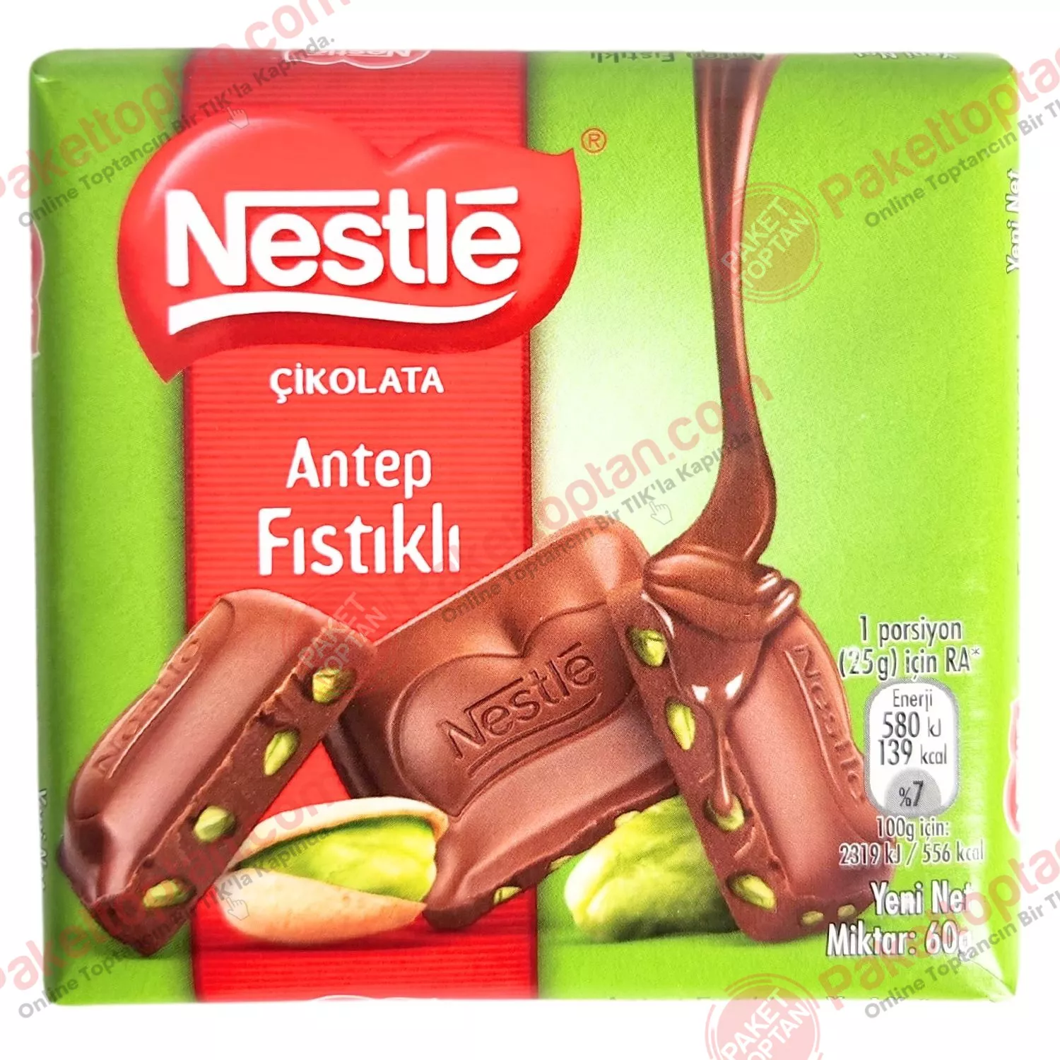 Nestle Çikolata Antep Fıstıklı 60 Gr Kare
