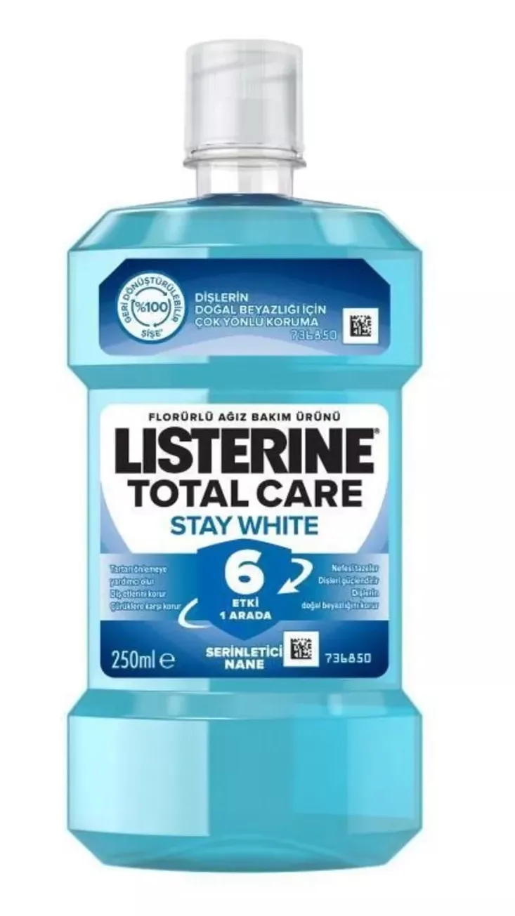 Listerine 250 Ml Total Care Stay White Serinletici Nane Ağız Bakım